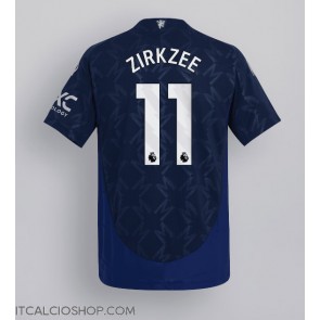 Manchester United Joshua Zirkzee #11 Seconda Maglia 2024-25 Manica Corta
